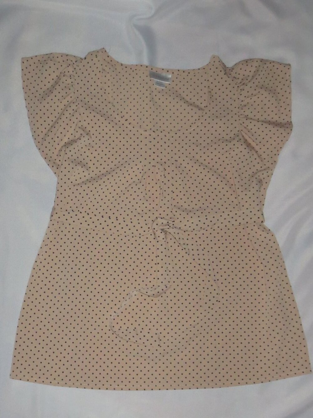 OH! MAMMA womens MATERNITY polka dots BLOUSE shirt SIZE L
